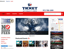 Tablet Screenshot of concertsandsports.com